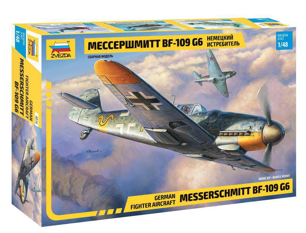 Letadlo Messerschmitt BF-109 G6 - 1:48 Zvezda - stavebnice