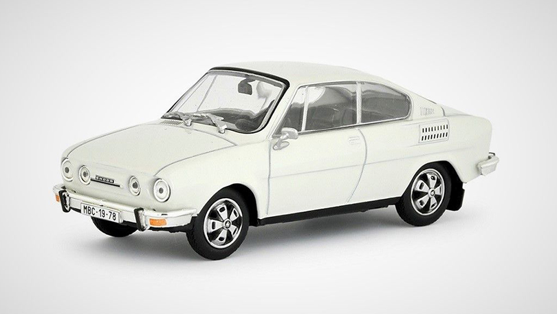 Škoda 110R coupe 1978 šedobilá 1:43 - Abrex