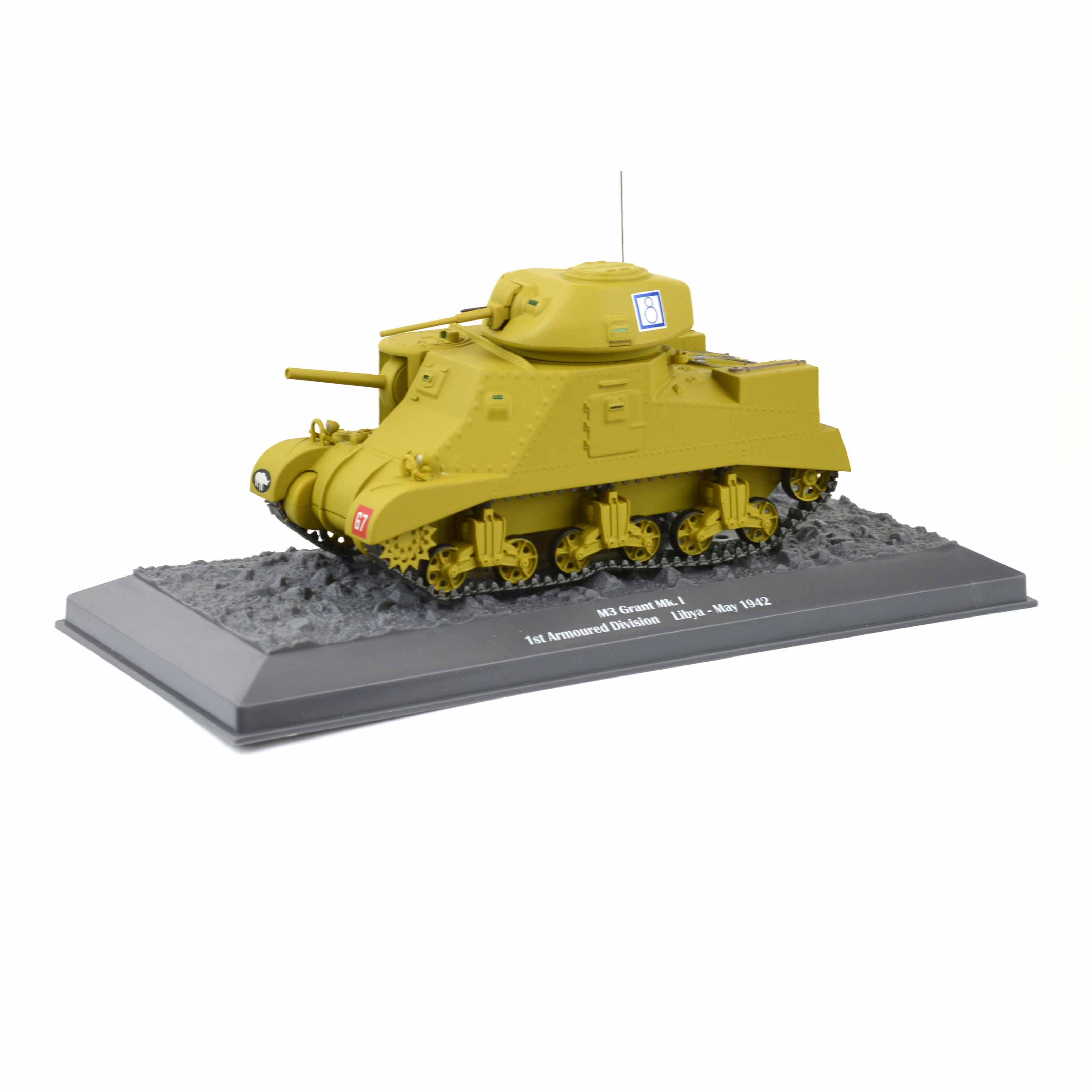 M3 Grant Mk- I 1st Armoured Division - Libya 1942 1:43 - Tank časopis s modelem