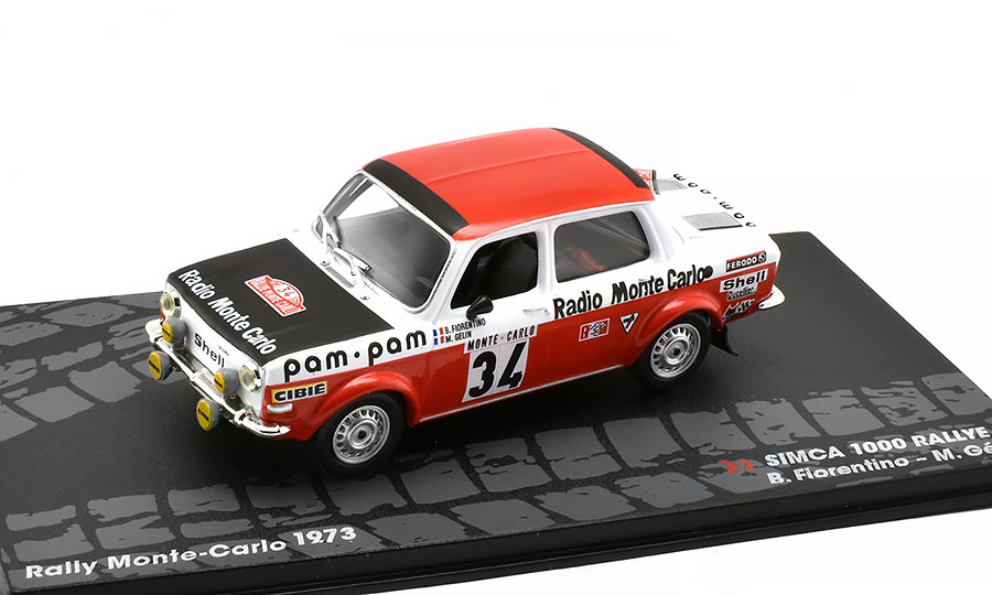 SIMCA 1000 Rallye 2 Rally Monte-Carlo 1973 1:43 SpecialC. časopis s modelem