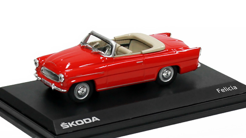 Škoda Felicia Roadster 1963 Červená Rubínová 1:72 - Abrex