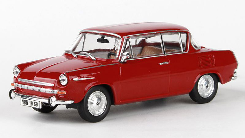 Škoda 1100MBX - 1969 Červená Rubínová 1:43 - Abrex