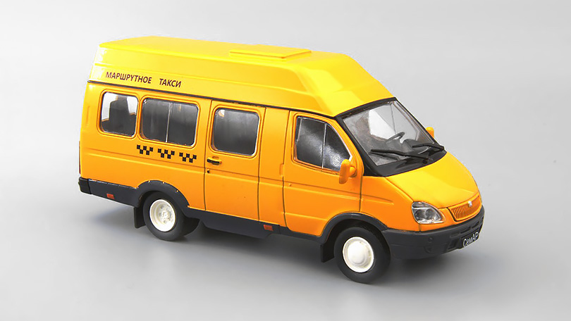 SEMAR-3234 GAZ Gazel' TAXI 1:43 - Kultovní auta SSSR časopis s modelem #246