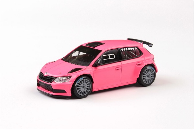 Škoda Fabia III R5 2015 Růžová Matná 1:43 - Abrex