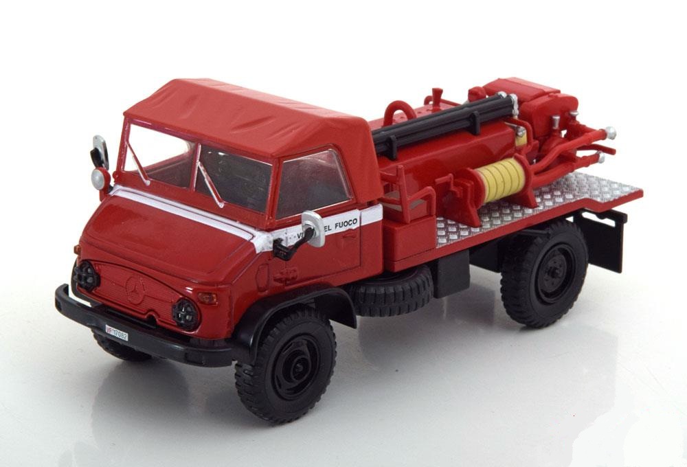 Unimog Mercedes Hasiči 1:43 časopis s modelem