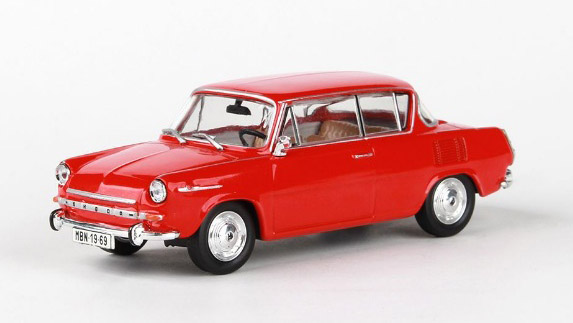 Škoda 1100MBX 1969 Červená Oranžová 1:43 - Abrex