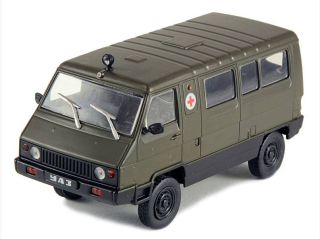 UAZ 3972 sanitka 1:43 - Kultovní auta SSSR časopis s modelem #96