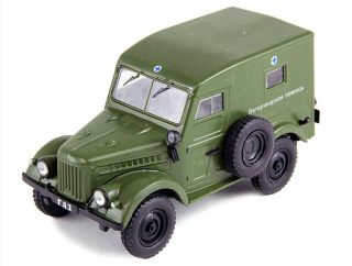 GAZ-69 Veterinární služba 1:43 - auto ve službě časopis s modelem #36